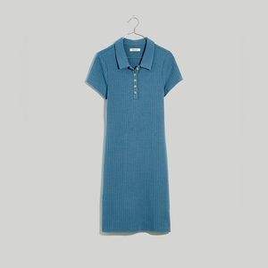 Madewell Ribbed Polo Knit Mini Dress